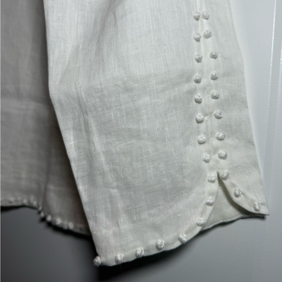 BRAND NEW J CREW white linen blouse women’s size 12 - Picture 5 of 13